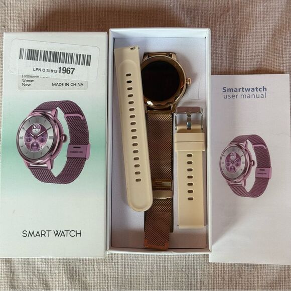 Open Box Homailida Smart Watch Women, Gold, NO CHARGER comes with Extra Band - Picture 7 of 7